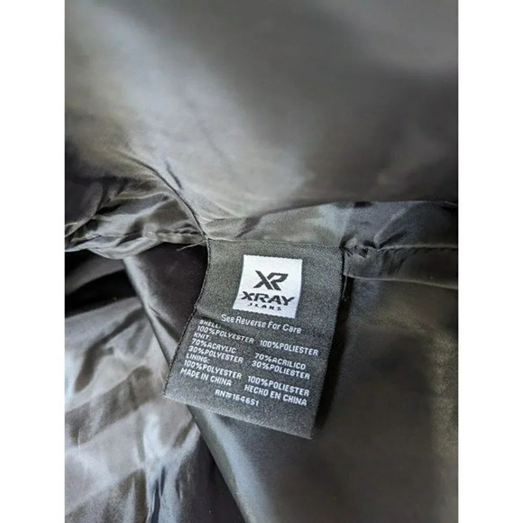 X-Ray Men's Canvas Flap Pocket Full Zip Sweater Jacket Sherpa Hood Size S - $100 - Picture 7 of 7